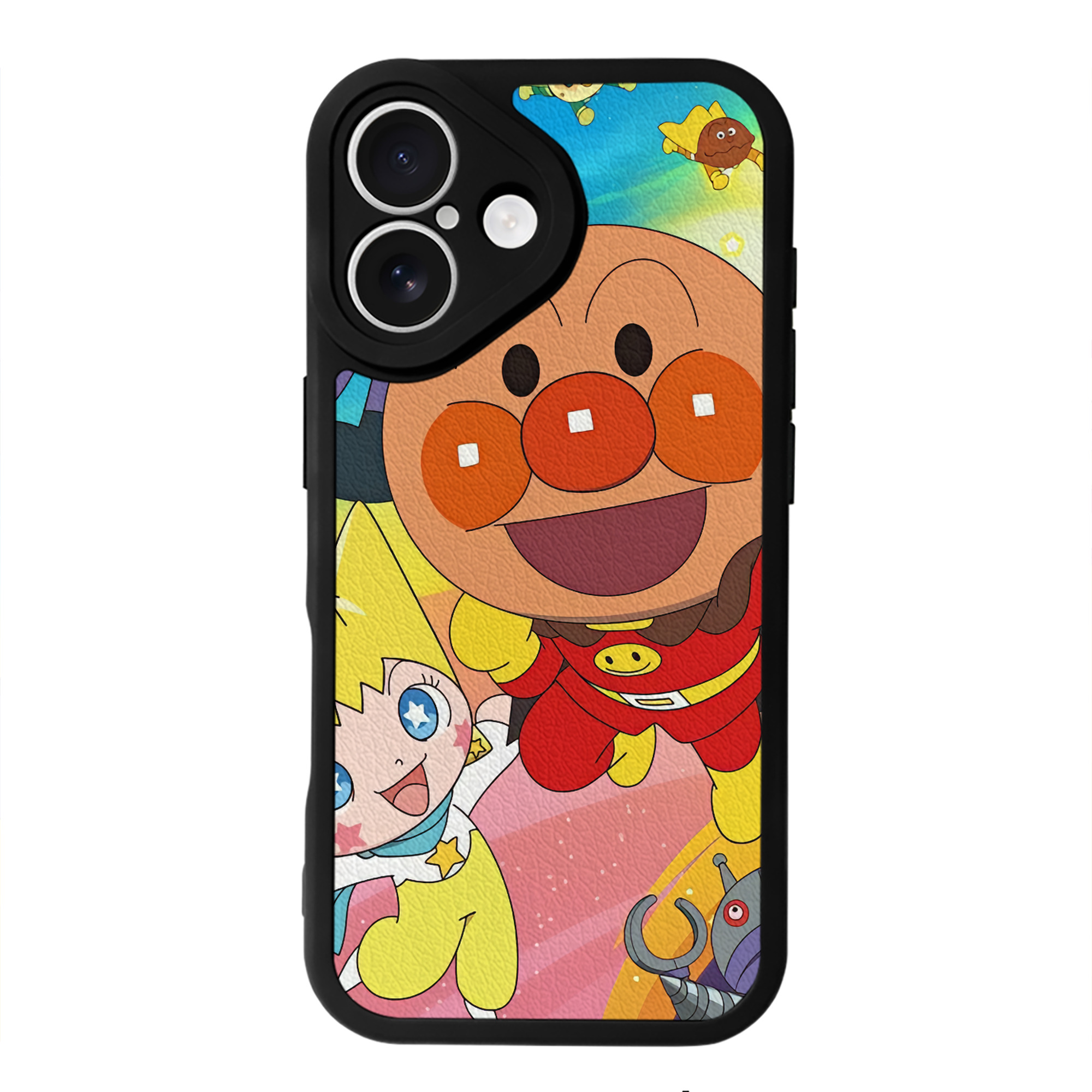 （画像用） アンパンマン Anpanman 【iPhone 16シリーズ対応】シリコンスマホケース（レザー調） 材質：シリコン
